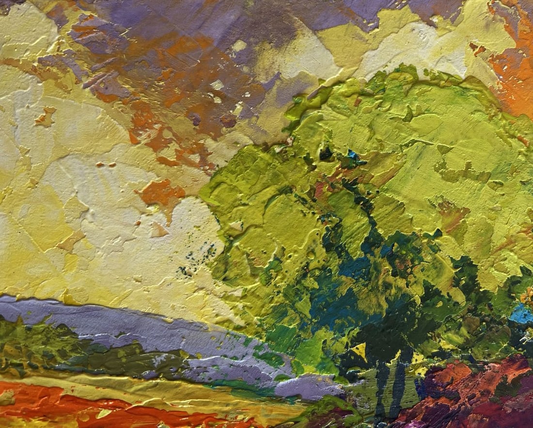 Oil painting Flower meadows in the rays of sunset V. Zadorozhnya - 4