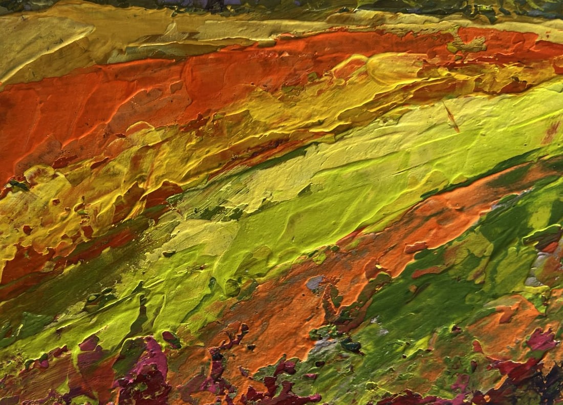 Oil painting Flower meadows in the rays of sunset V. Zadorozhnya - 6