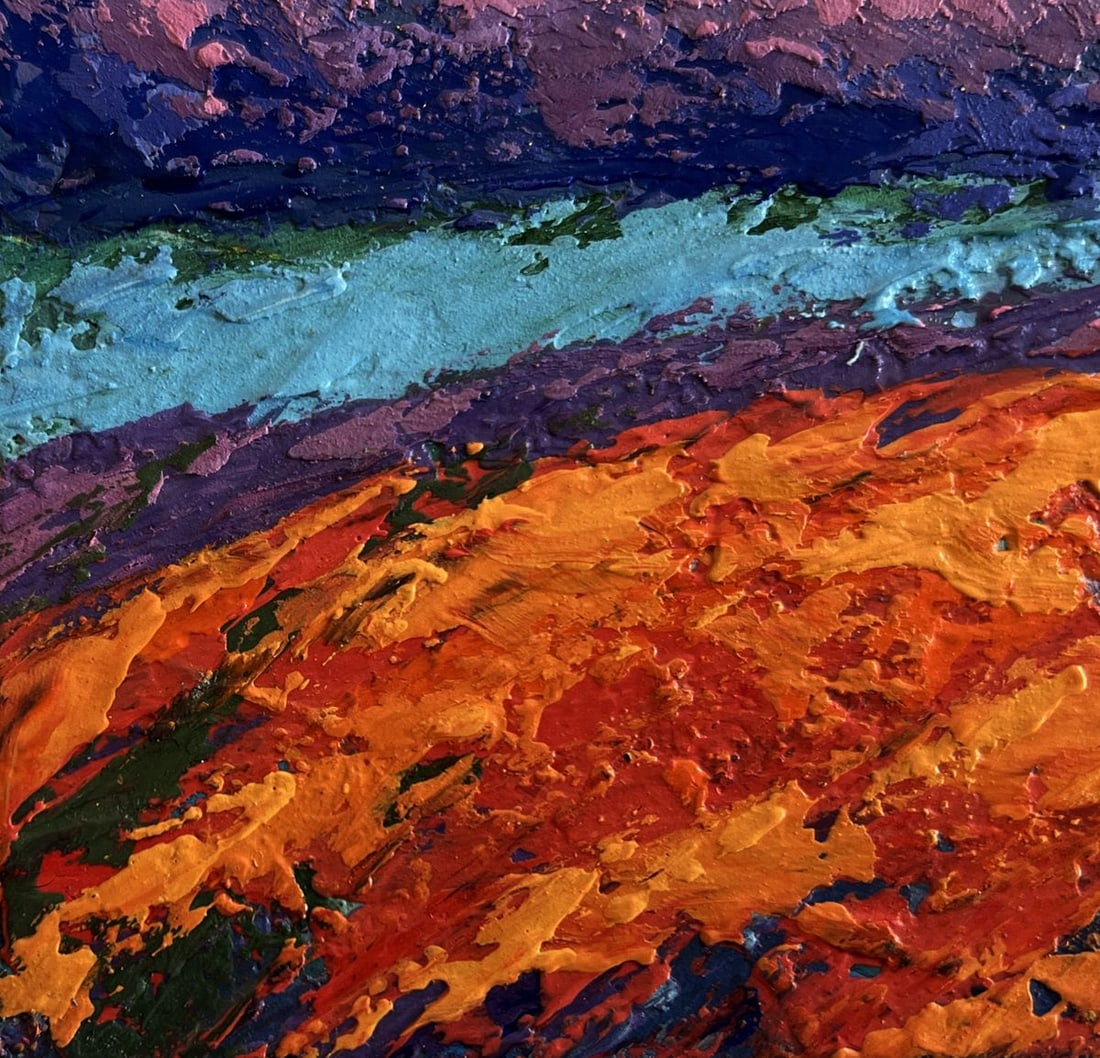 Oil painting Evening walk near the mountains V. Zadorozhnya - 6