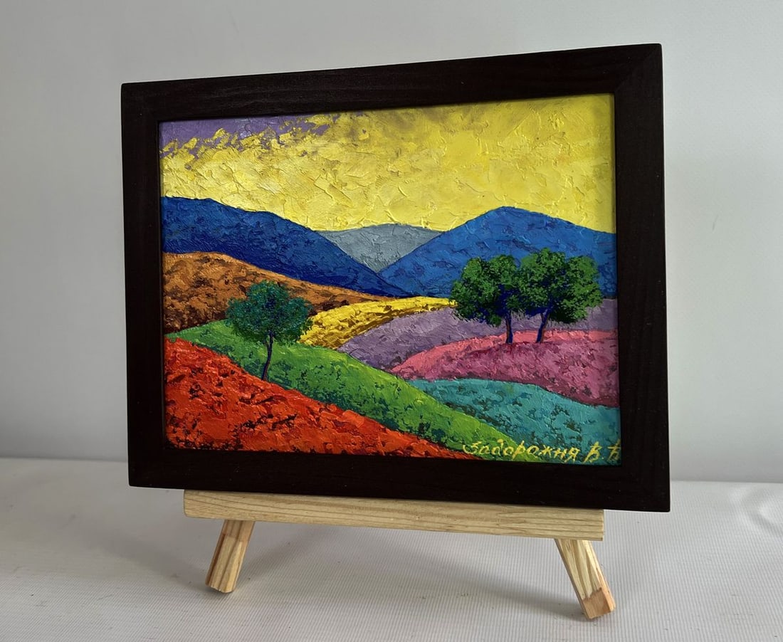 Oil painting Romantic evening in the mountains V. Zadorozhnya - 2