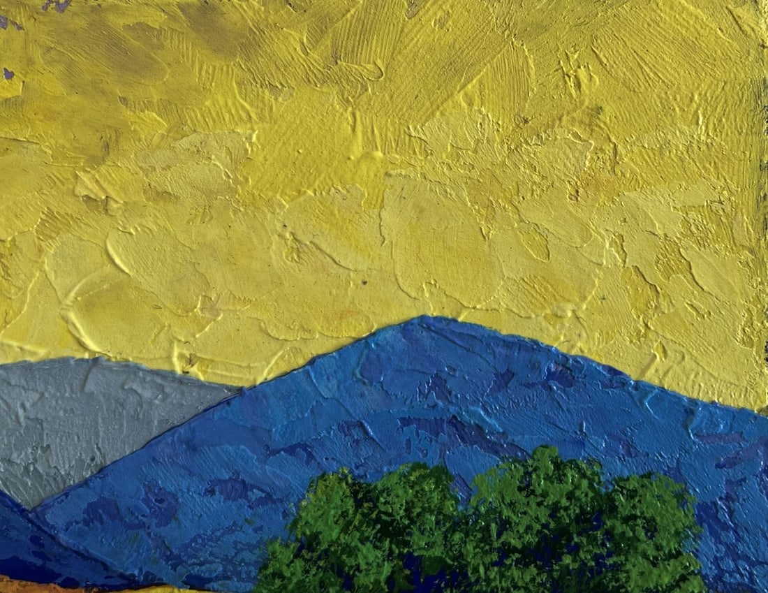 Oil painting Romantic evening in the mountains V. Zadorozhnya - 4