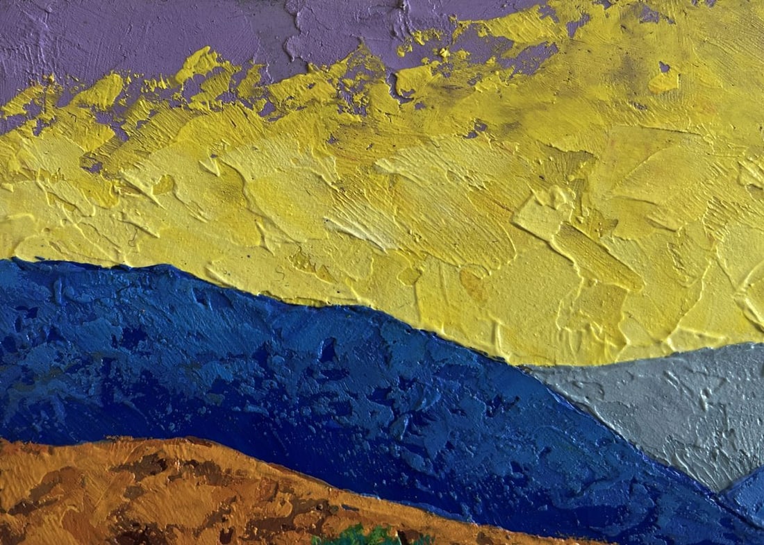 Oil painting Romantic evening in the mountains V. Zadorozhnya - 5