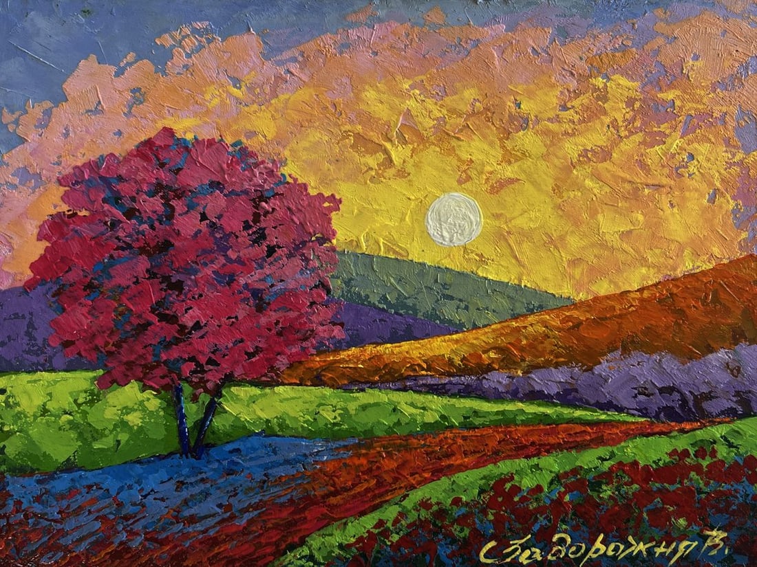 Oil painting Path to the mountain valley V. Zadorozhnya - 3