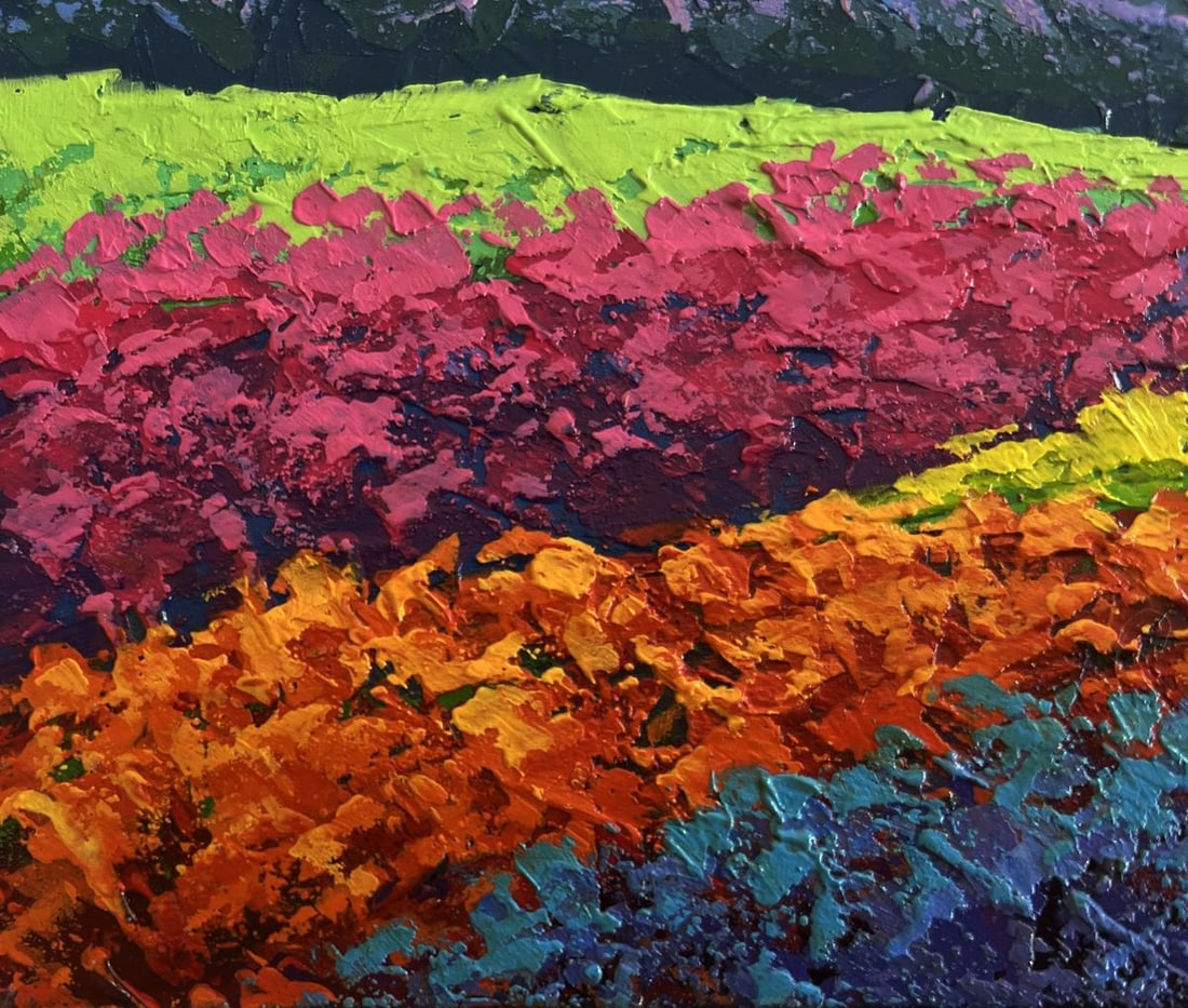 Oil painting Sunset in the mountains V. Zadorozhnya - 6