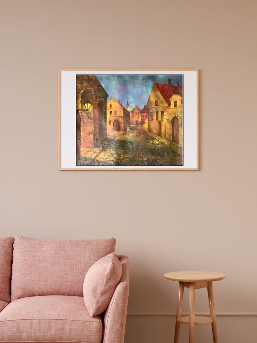 Oil painting Night city Anatoly Tarabanov - 2