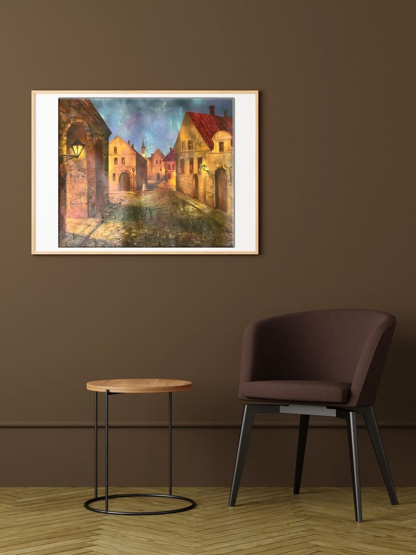 Oil painting Night city Anatoly Tarabanov - 3