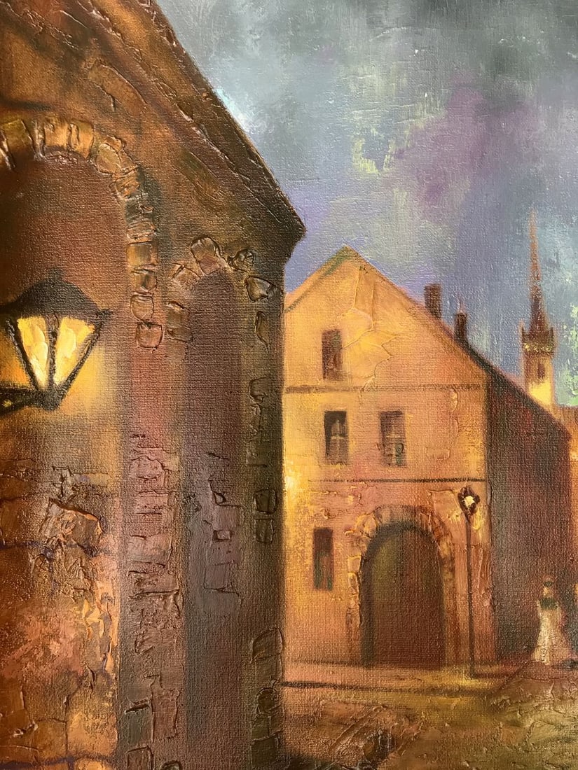 Oil painting Night city Anatoly Tarabanov - 4