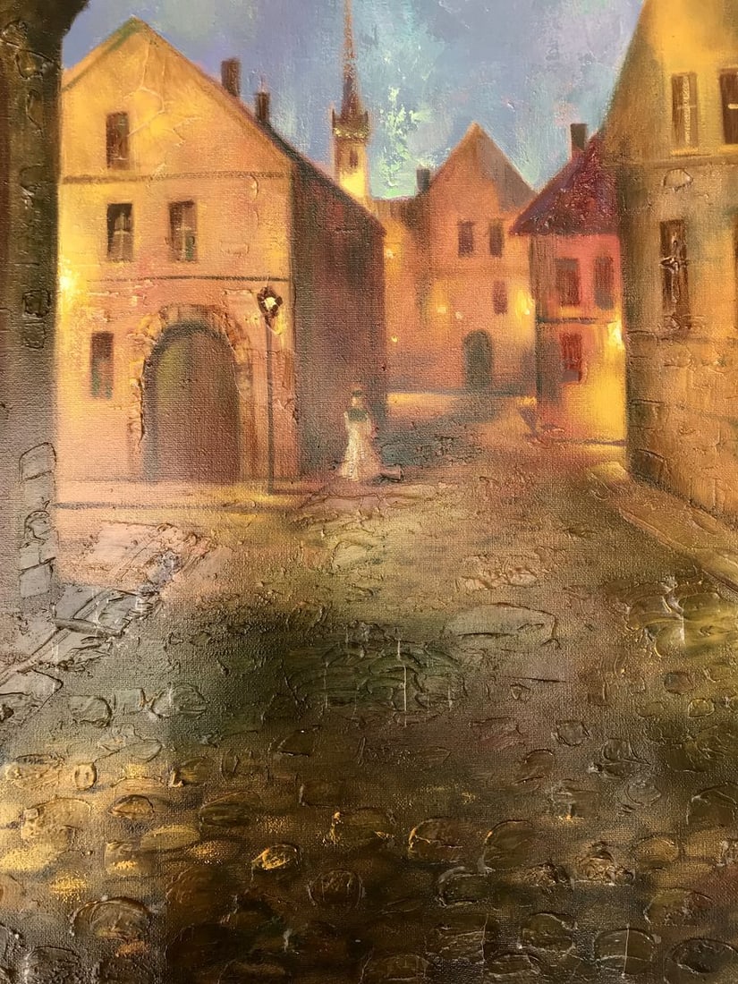 Oil painting Night city Anatoly Tarabanov - 7