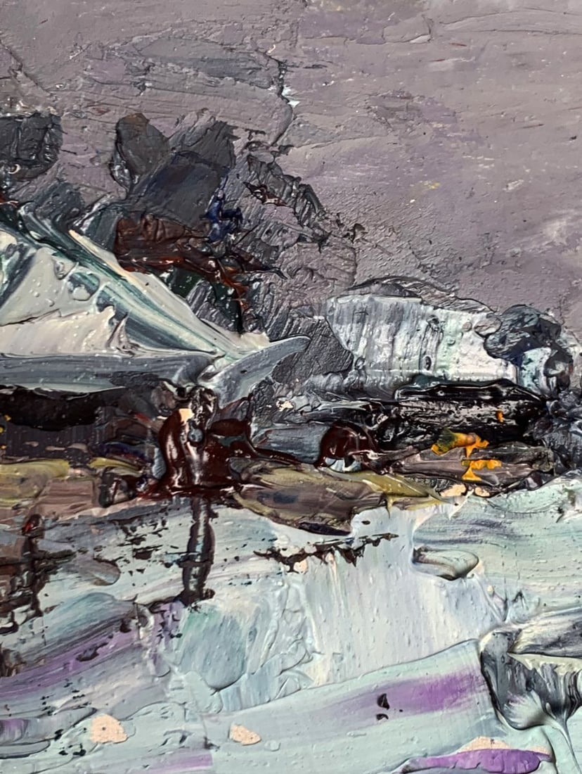 Oil painting Winter and evening Alexander Cherednichenko - 6