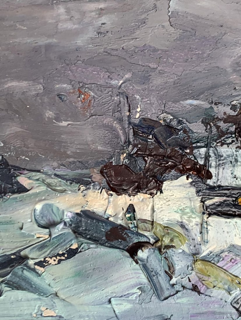 Oil painting Winter and evening Alexander Cherednichenko - 9