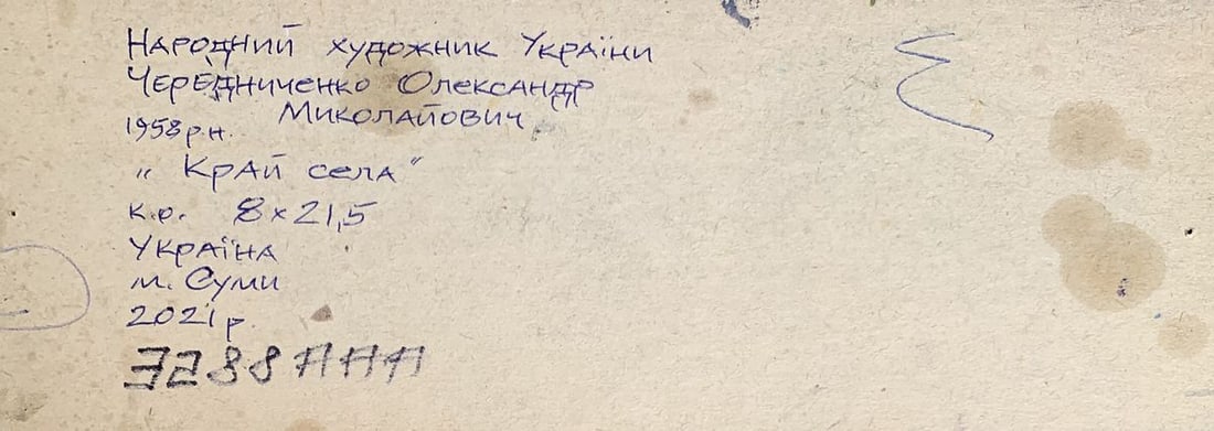 Oil painting Winter edge of the village Alexander Cherednichenko - 12