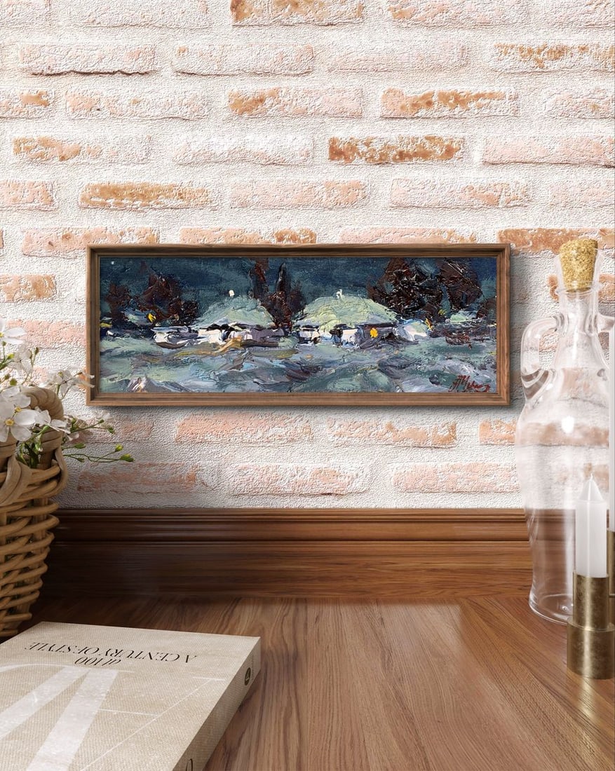 Oil painting Moonlit winter night Alexander Cherednichenko - 3