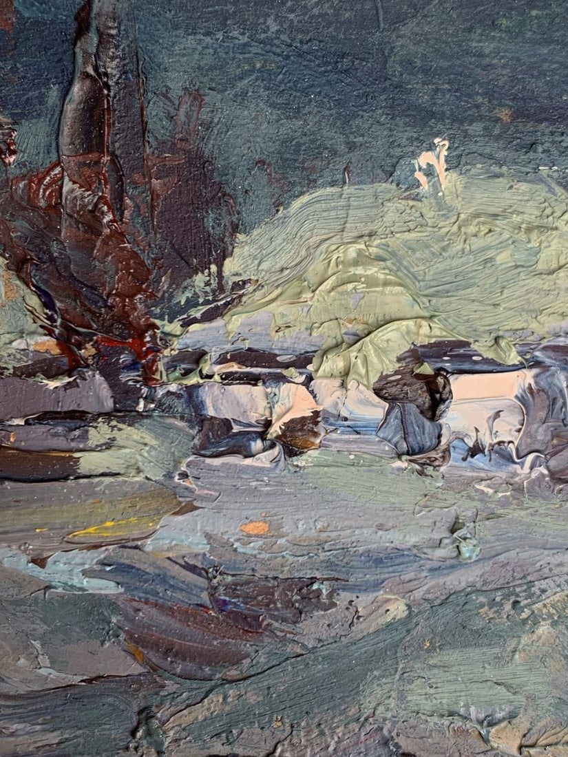 Oil painting Moonlit winter night Alexander Cherednichenko - 9