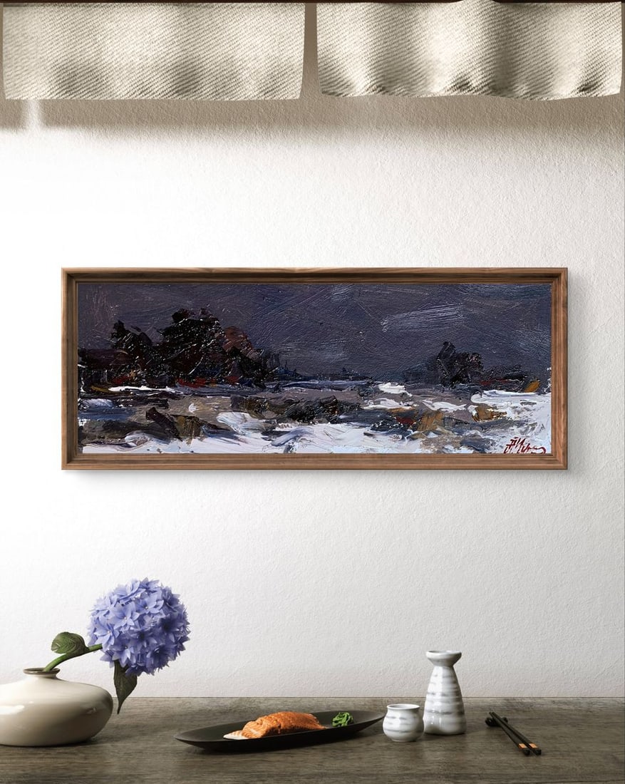 Oil painting Winter silence Alexander Cherednichenko - 3