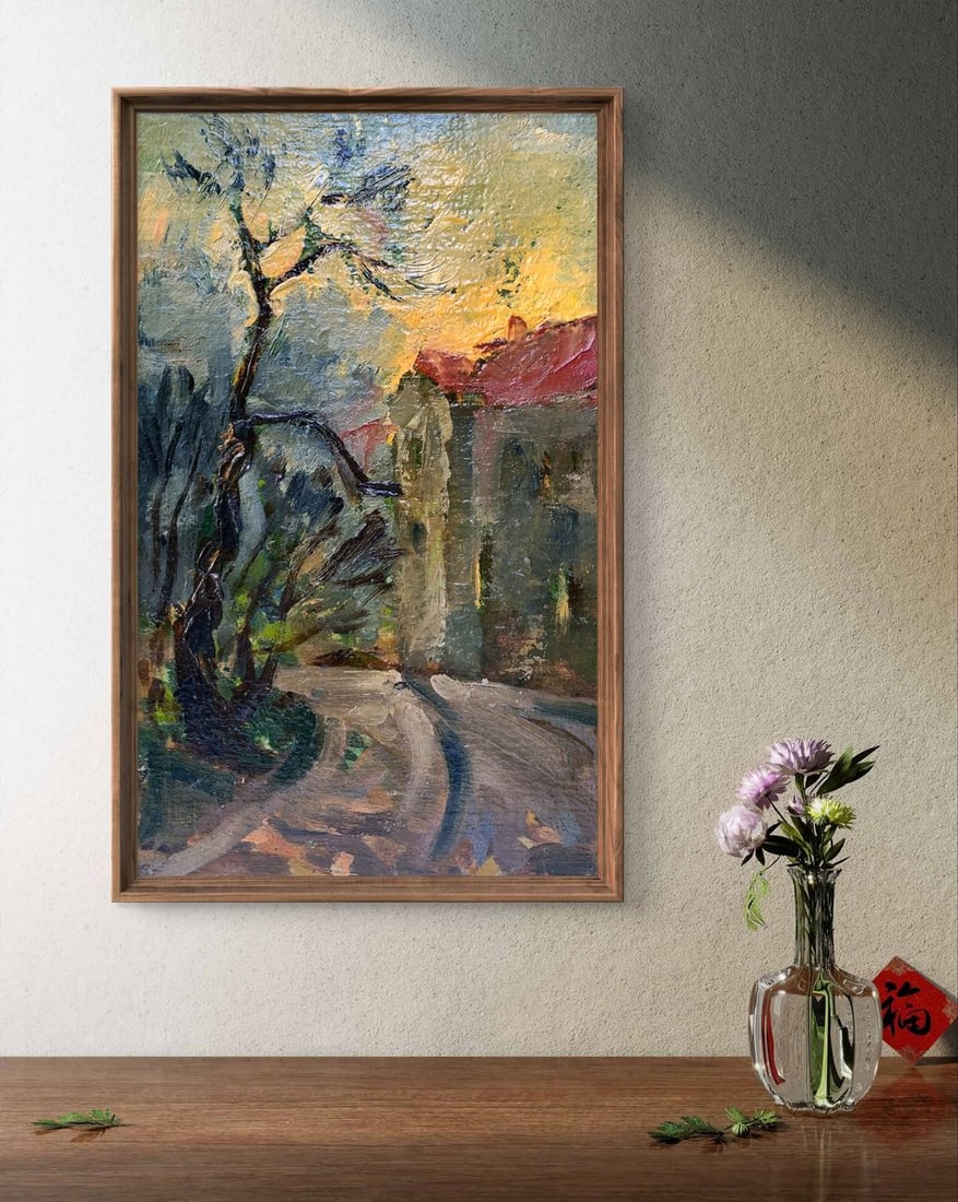 Oil painting City streets Mykhailo Burdylo - 2