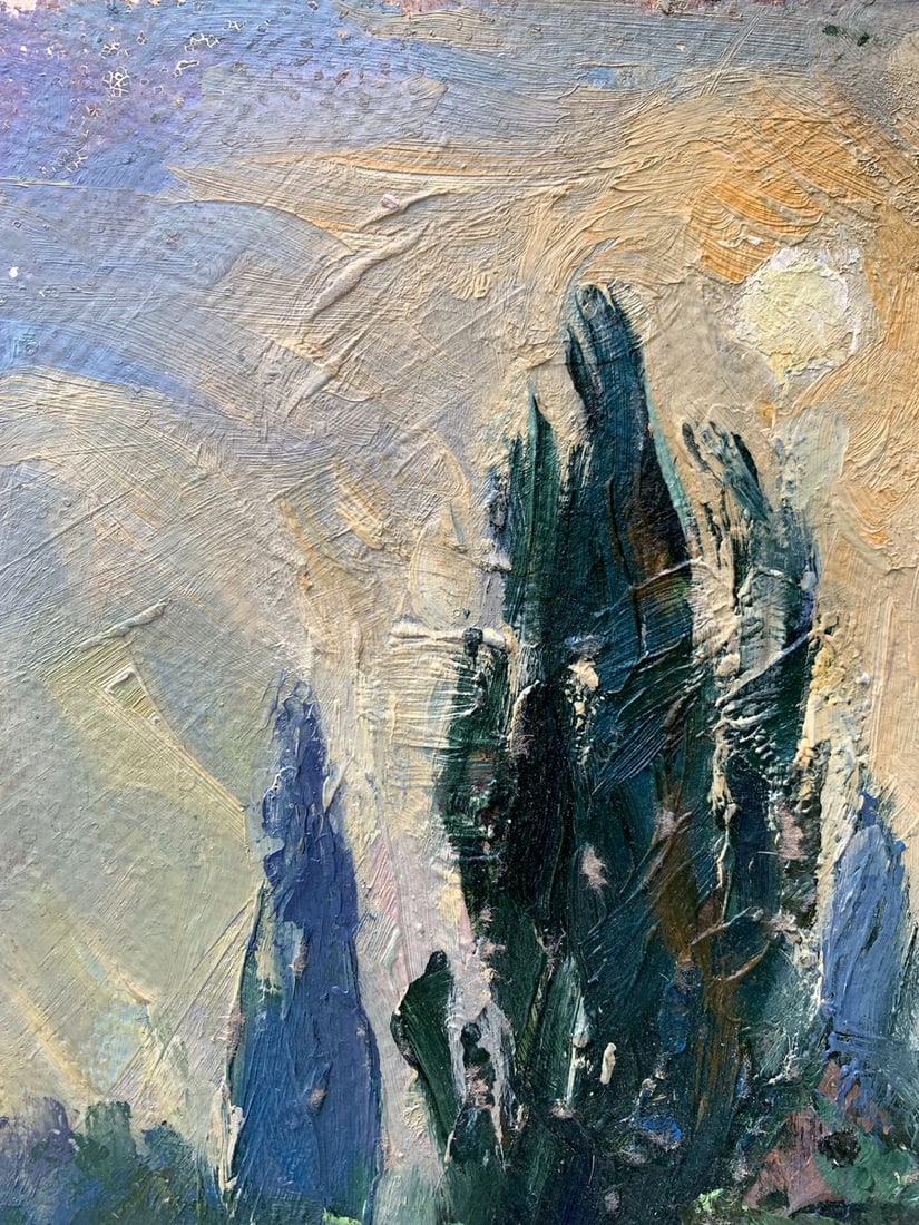 Oil painting Yellow sunset Mykhailo Burdylo - 4