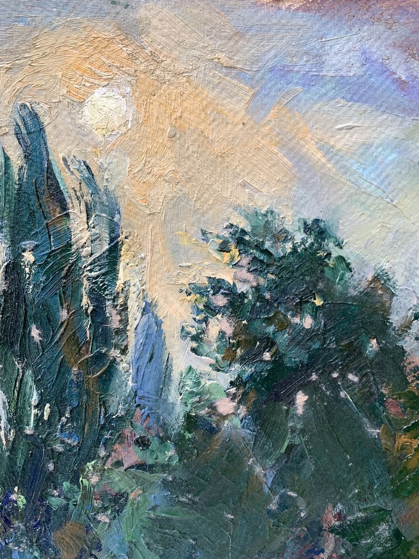 Oil painting Yellow sunset Mykhailo Burdylo - 5