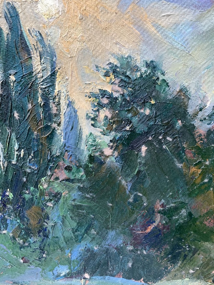 Oil painting Yellow sunset Mykhailo Burdylo - 7