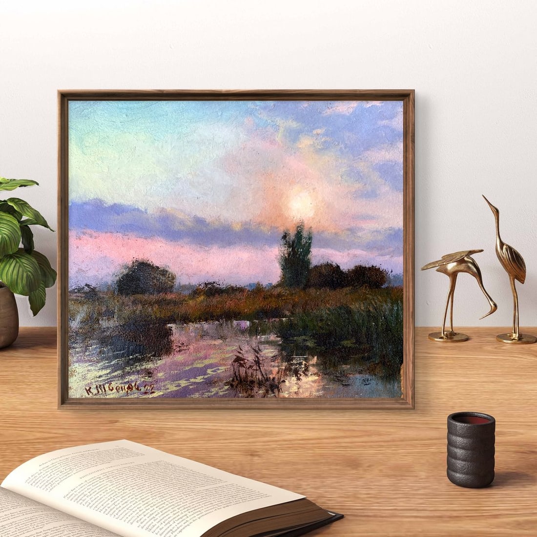 Oil painting Sun in the field Unknown artist - 2