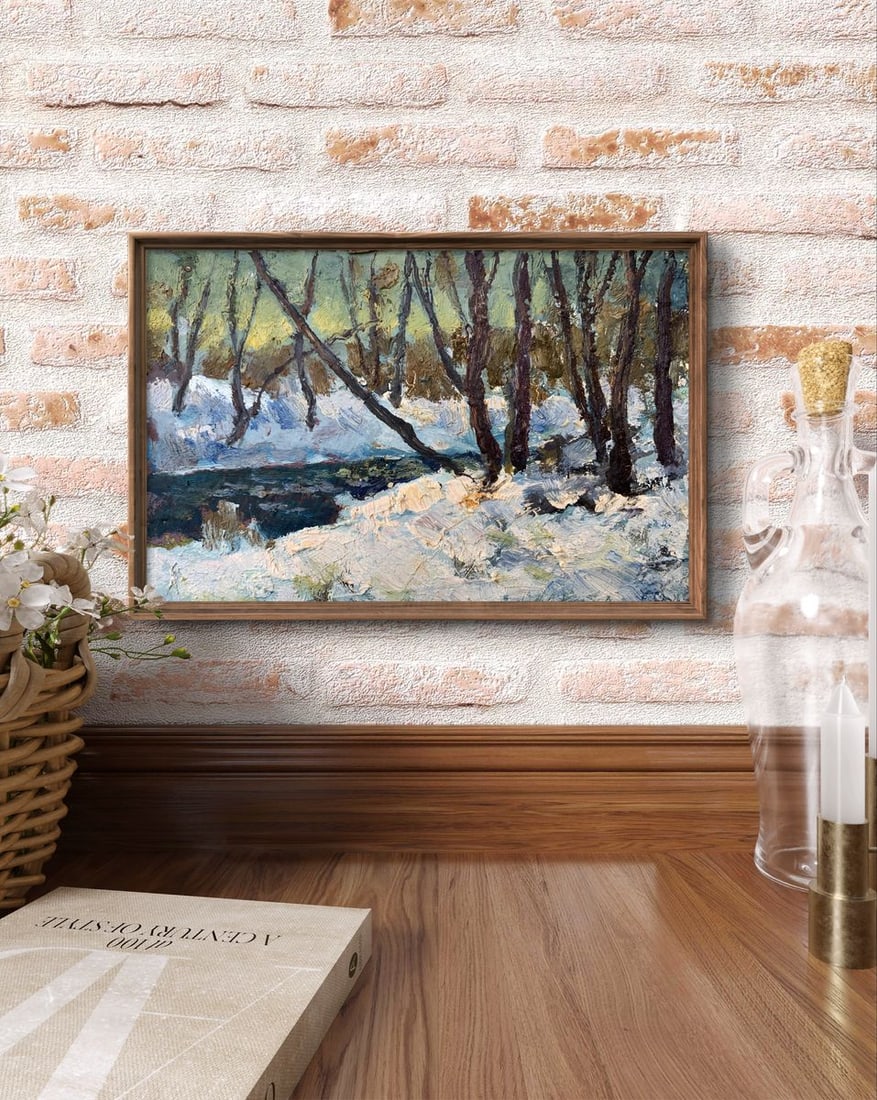 Oil painting Evening sun rays Leonid Maistrenko - 3