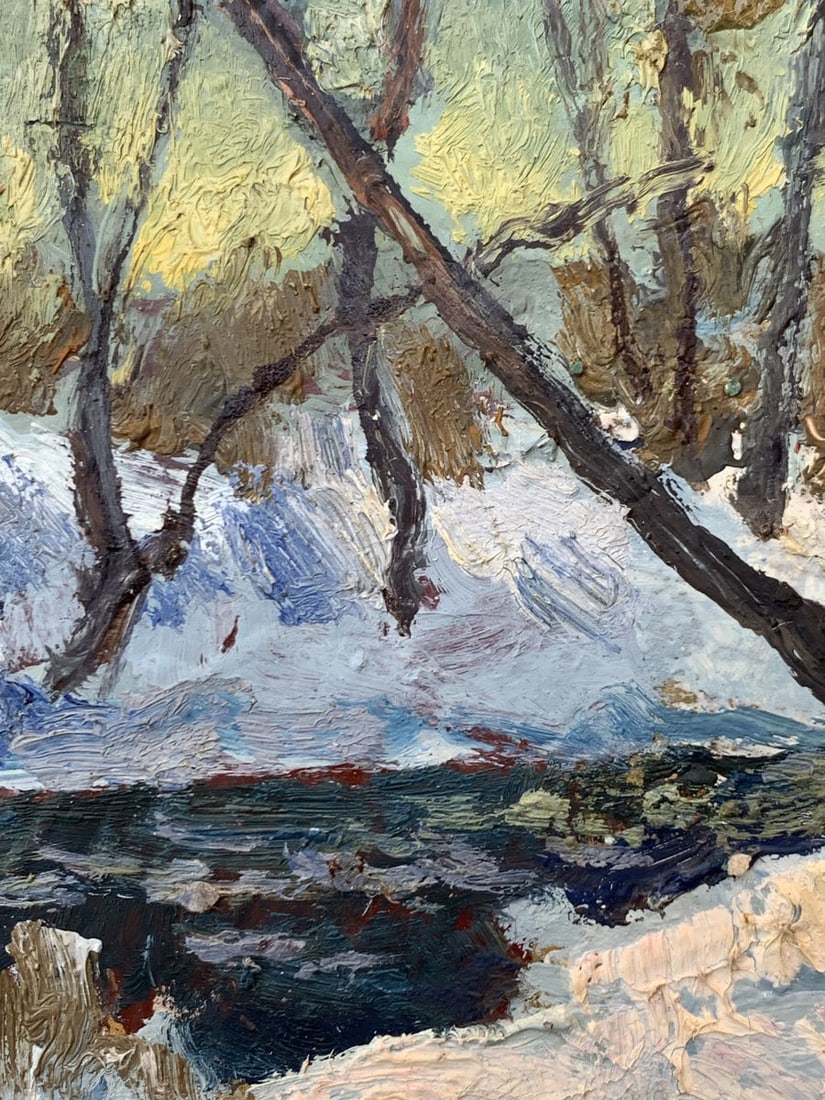 Oil painting Evening sun rays Leonid Maistrenko - 4