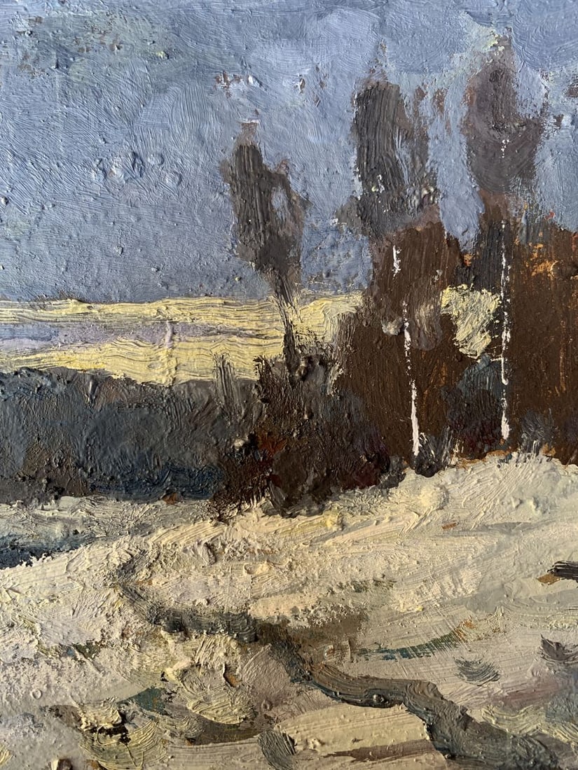 Oil painting Winter evening Leonid Maistrenko - 7