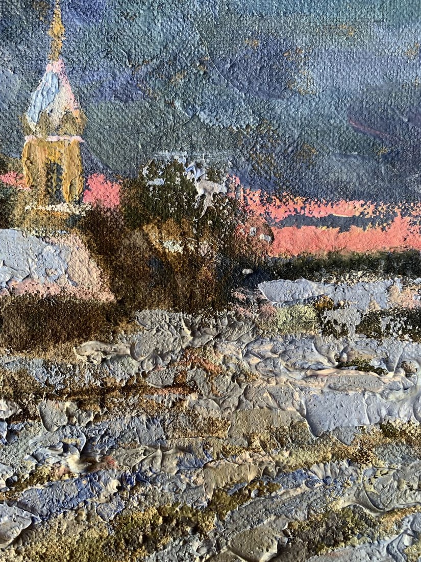 Oil painting Gentle winter sunset Leonid Maistrenko - 7