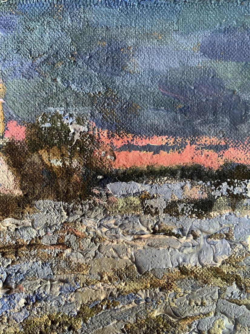 Oil painting Gentle winter sunset Leonid Maistrenko - 8