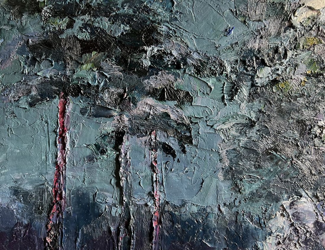 Oil painting Winter trail in the forest Boris Serdyuk - 4