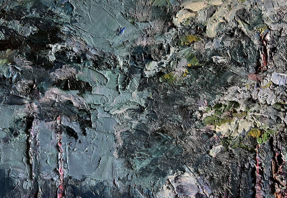 Oil painting Winter trail in the forest Boris Serdyuk - 5