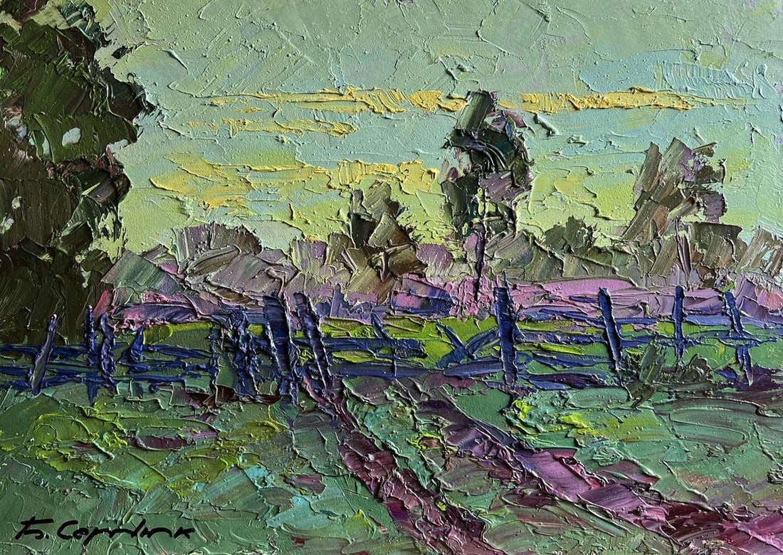 Oil painting It's getting dark in the field Boris Serdyuk - 3