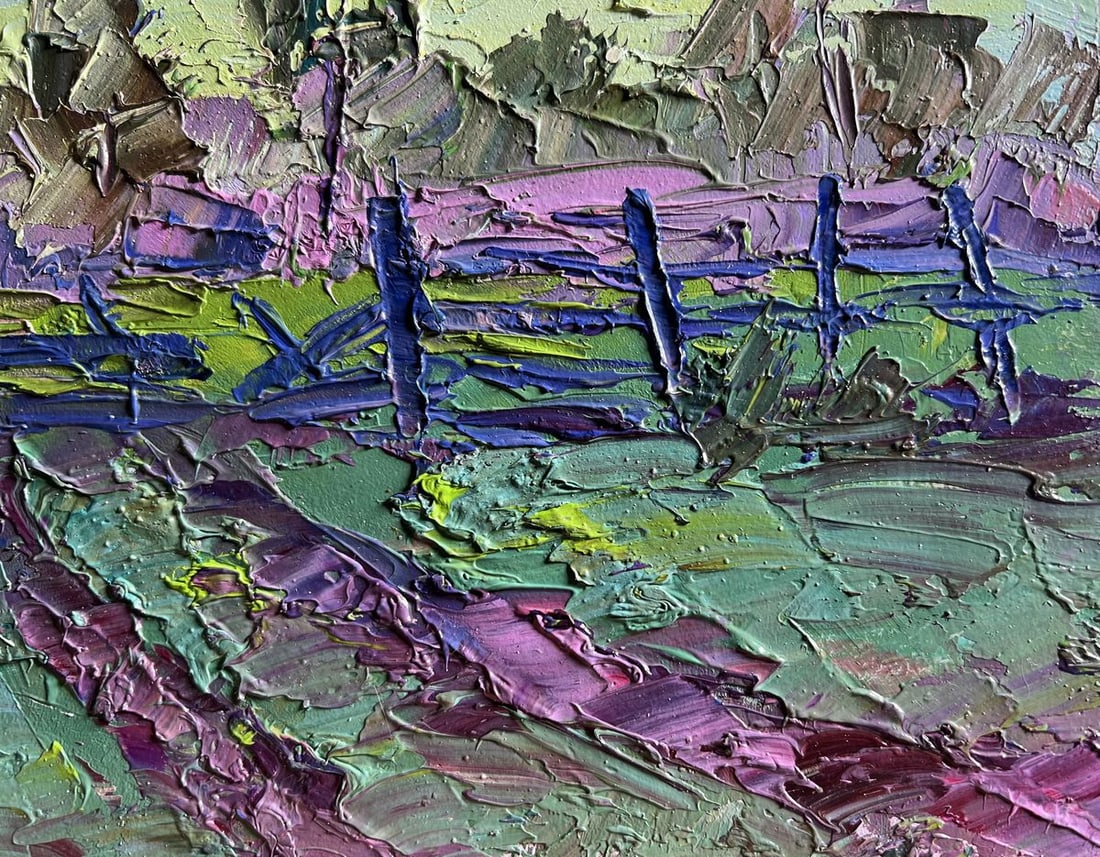 Oil painting It's getting dark in the field Boris Serdyuk - 4