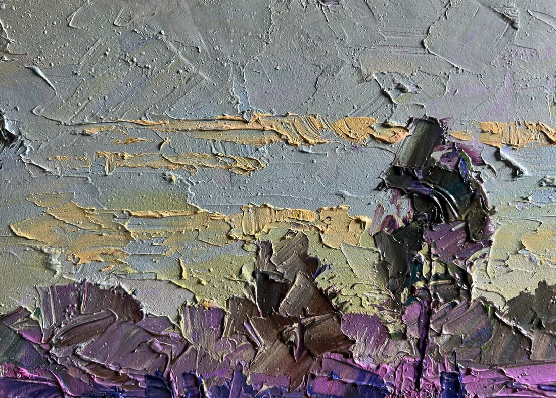 Oil painting It's getting dark in the field Boris Serdyuk - 7