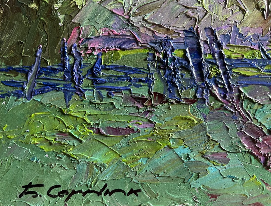 Oil painting It's getting dark in the field Boris Serdyuk - 9