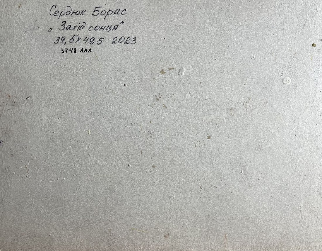 Oil painting Orange sunset sun Boris Serdyuk - 10