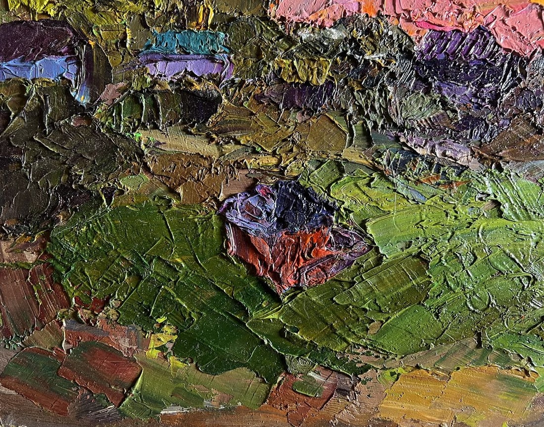 Oil painting Orange sunset sun Boris Serdyuk - 7