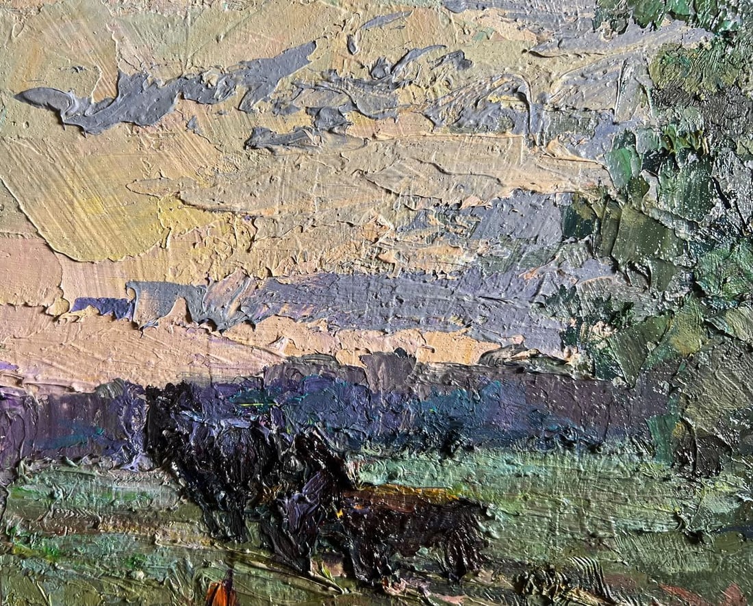 Oil painting Along the country road Boris Serdyuk - 4