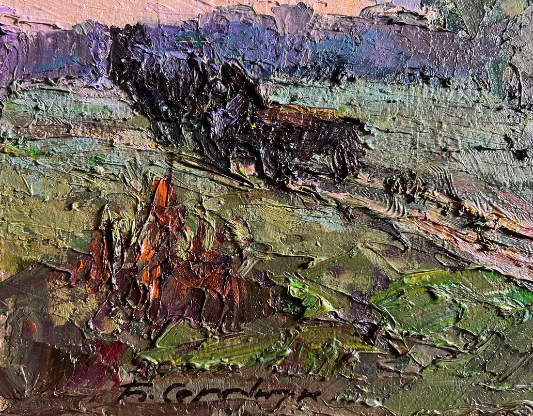 Oil painting Along the country road Boris Serdyuk - 9