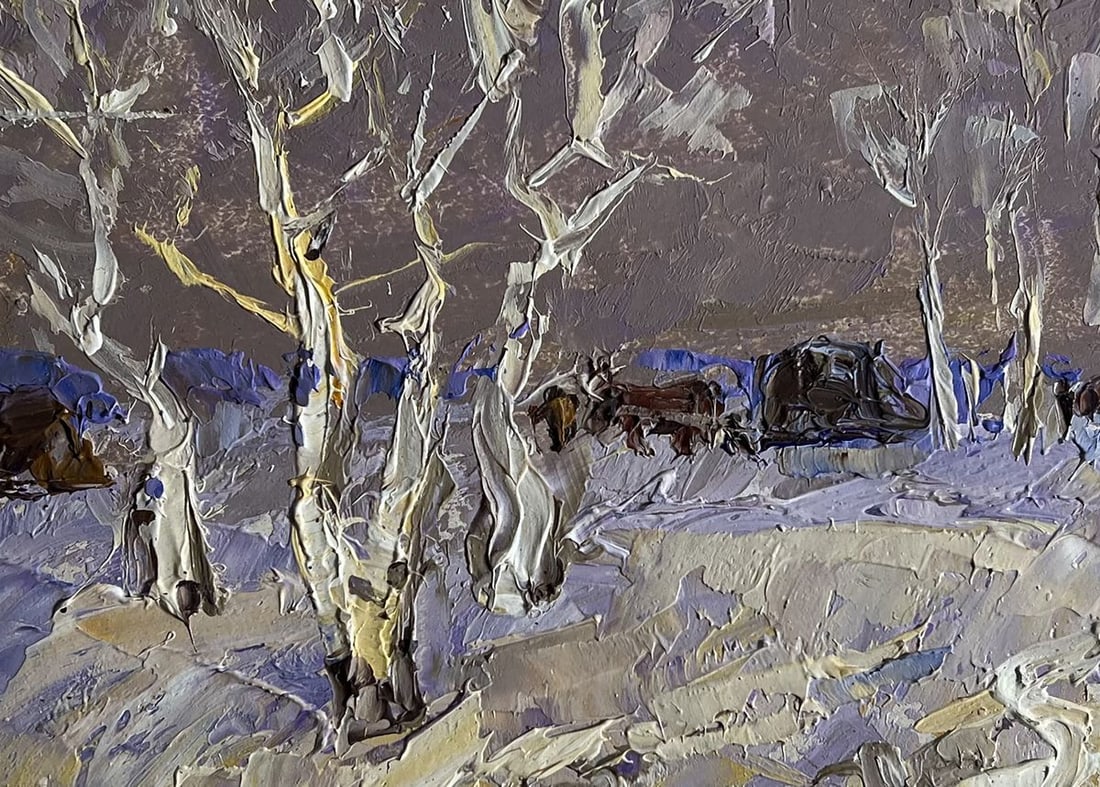 Oil painting The end of winter is coming soon Alex Kalenyuk - 7