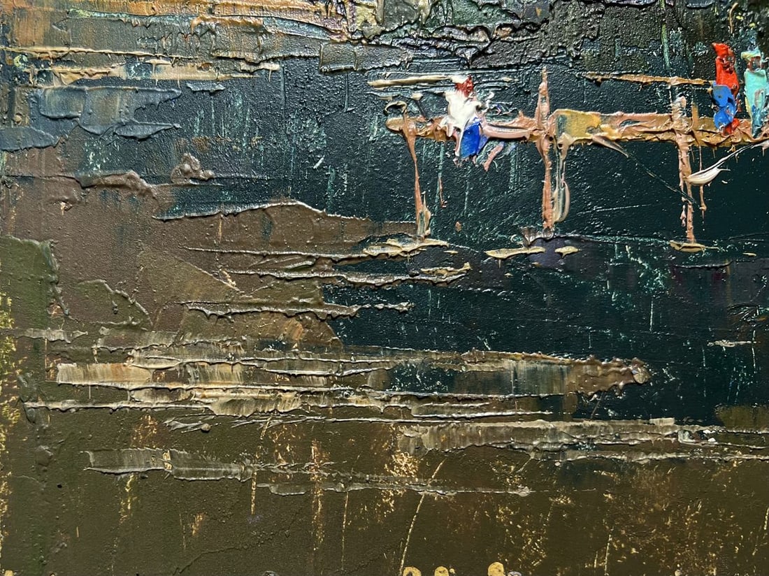 Oil painting Romantic get-togethers by the river Oksana Kalenyuk - 4