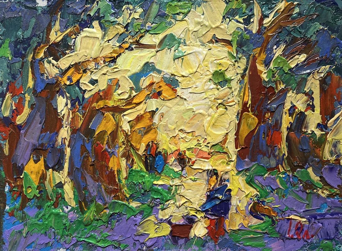 Oil painting Walking in the old park Alex Kalenyuk - 3