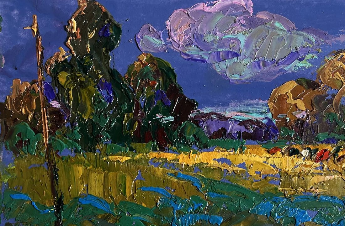 Oil painting Evening rays of the sun Oksana Kalenyuk - 7