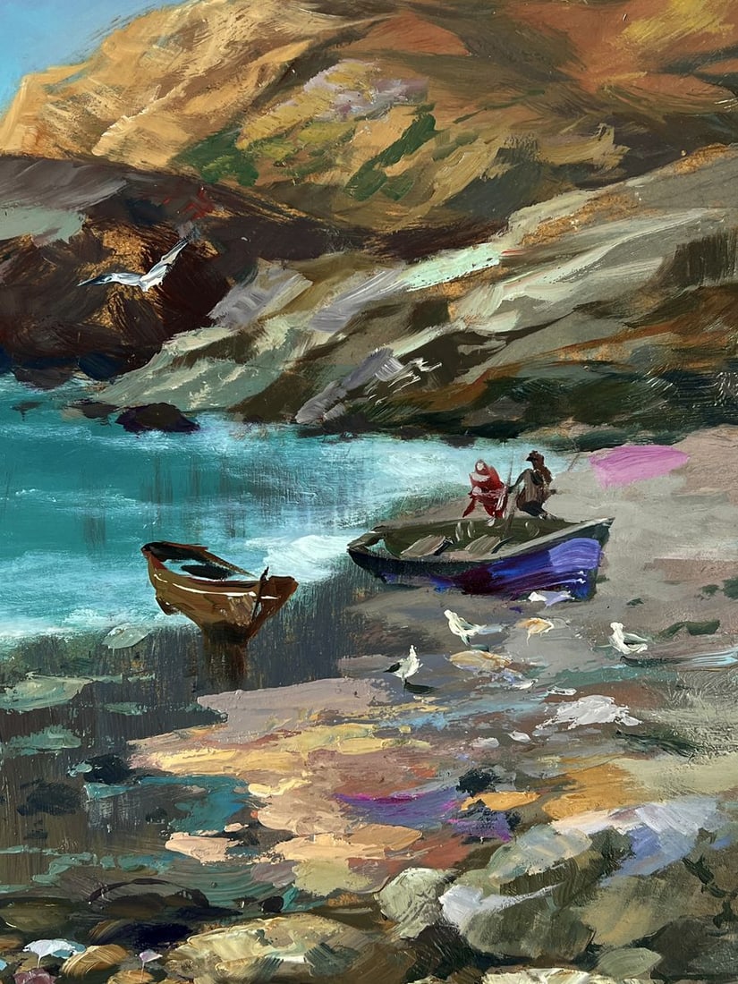 Oil painting Boats on the seashore Yuriy Suprunchuk - 10