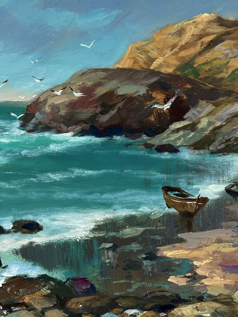 Oil painting Boats on the seashore Yuriy Suprunchuk - 8