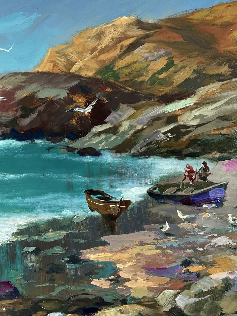 Oil painting Boats on the seashore Yuriy Suprunchuk - 9