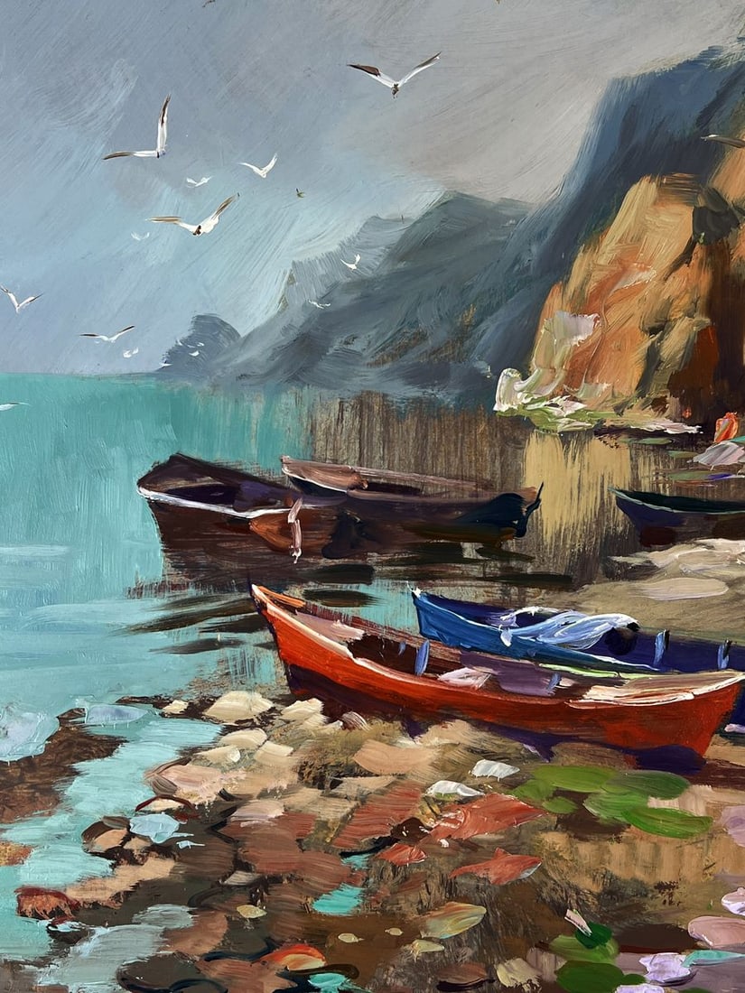 Oil painting Rocky Pier of the Sea Yuriy Suprunchuk - 4