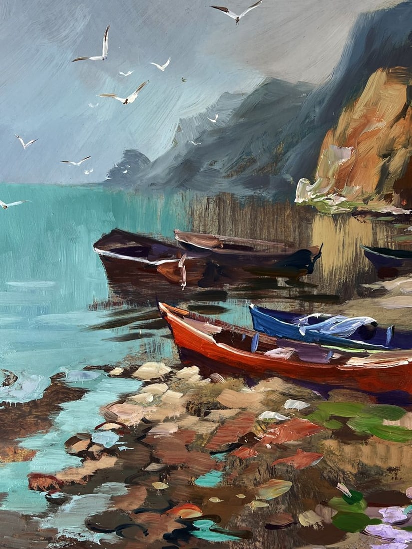 Oil painting Rocky Pier of the Sea Yuriy Suprunchuk - 5