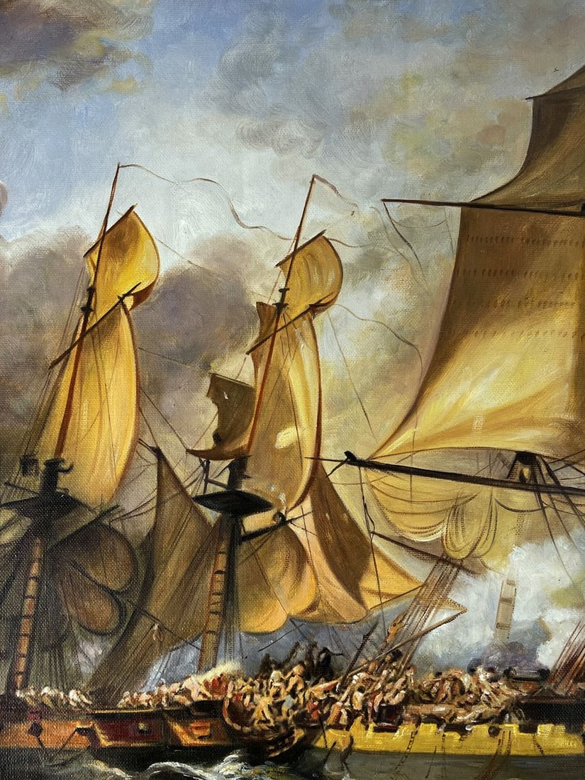 Oil painting Ships in the endless sea Unknown artist - 7