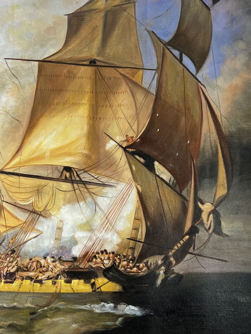 Oil painting Ships in the endless sea Unknown artist - 9