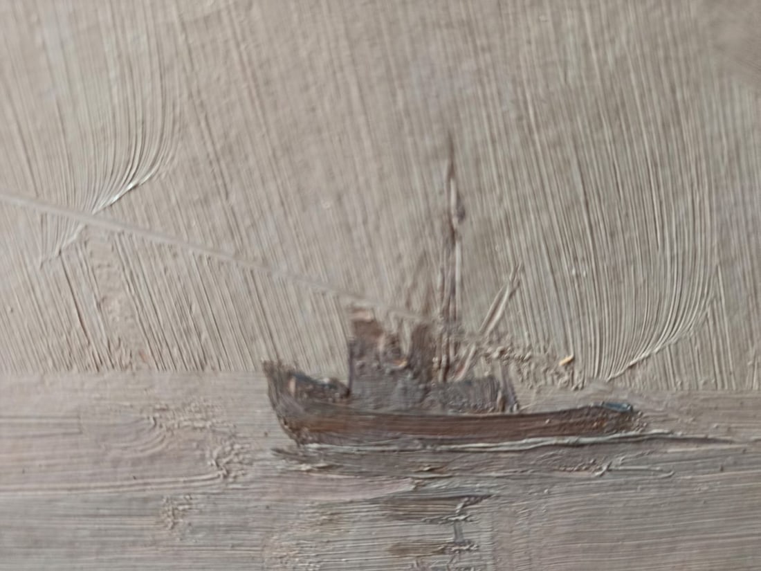 Oil painting The boats set sail to sea Petr Kolomoytsev - 3